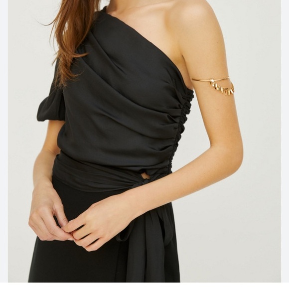 Dolan Anthropologie Ruched One-Shoulder Top size medium - Picture 2 of 11